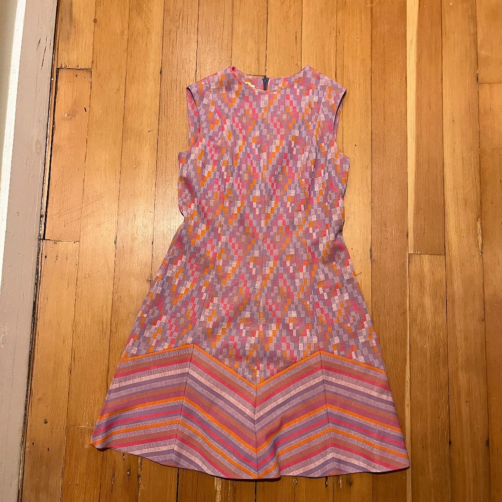 60’s Kay Windsor geometric sleeveless dress